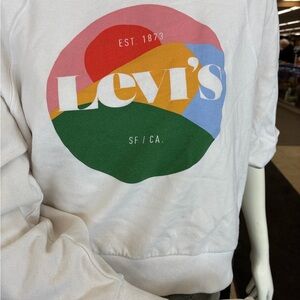 Levi's White Sweatshirt with Colorful Logo